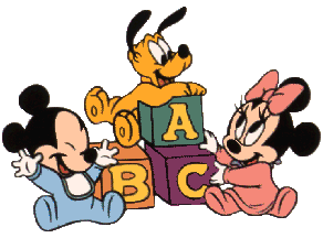 Mickey,Minnie et pluto baby